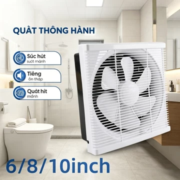 Quạt hút thông gió âm tường 6/8/10 inch Quạt thông gió gắn tường