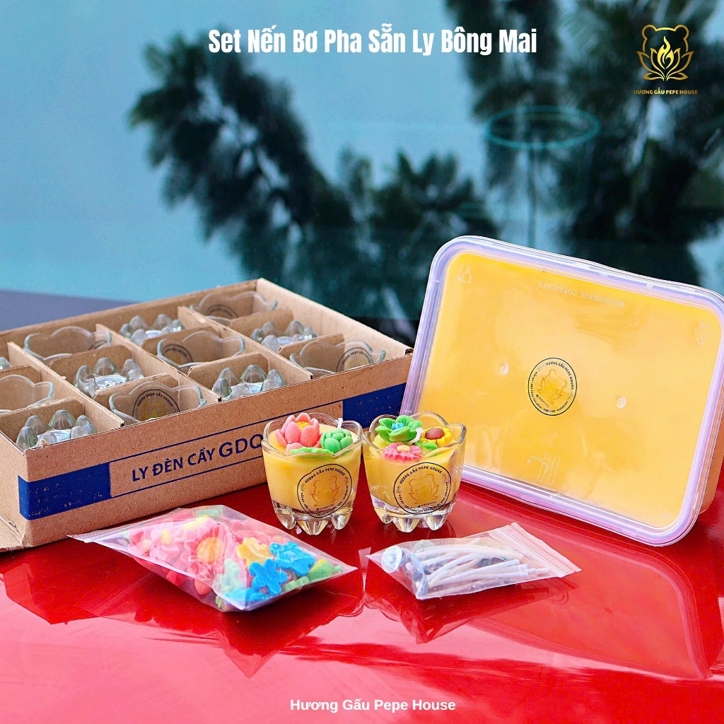 Set nến bơ - nguyên liệu pha sẵn - decos - tự tay làm nên chiếc nến cho mình tạo nên ý n ghĩa riêng