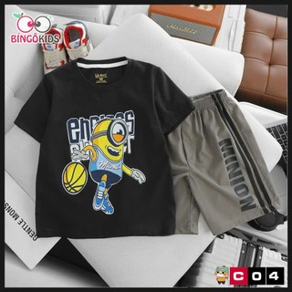 Đồ bộ mặc nhà chất thun cotton bé trai hoạ tiết hoạt hình đơn giản mà đẹp