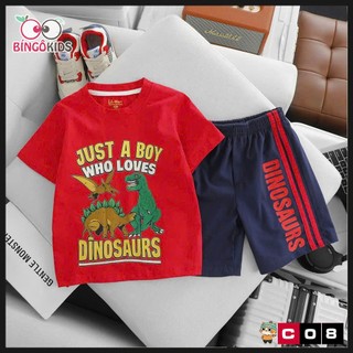 Đồ bộ mặc nhà chất thun cotton bé trai hoạ tiết hoạt hình đơn giản mà đẹp