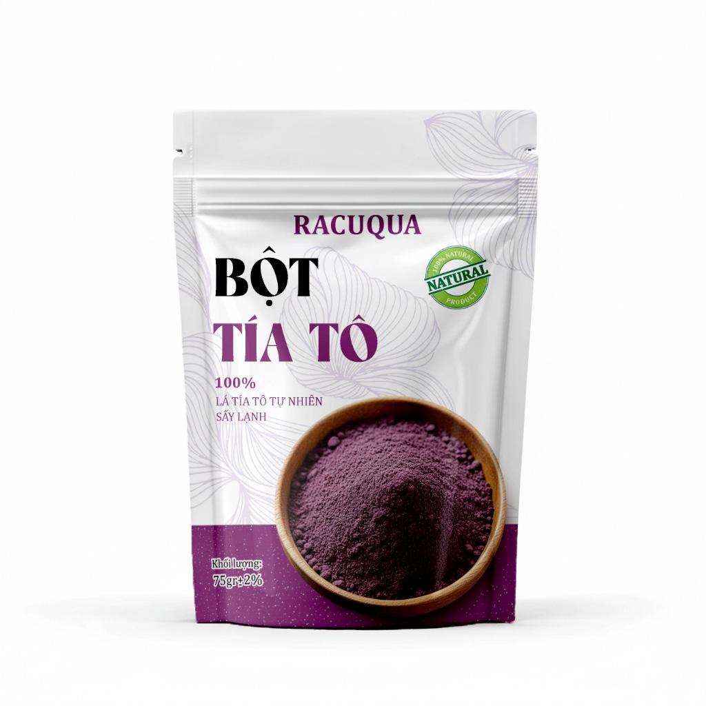 Bột Tía Tô Sấy Lạnh Đắp Mặt Làm Đẹp RACUQUA 75g Tiện Lợi