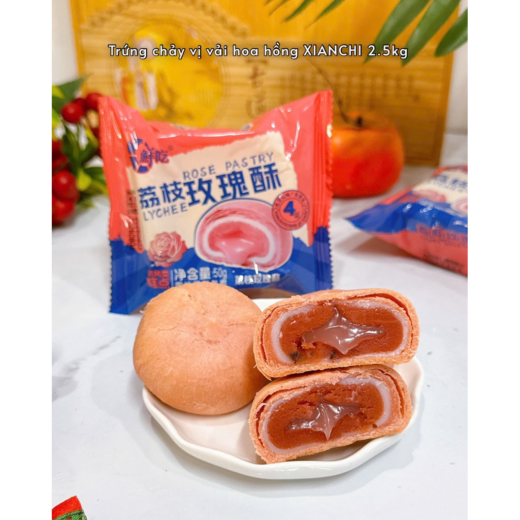(Combo 2 cái) Bánh pía trứng muối tan chảy Liuxiu,sầu riêng,khoai môn,phomai