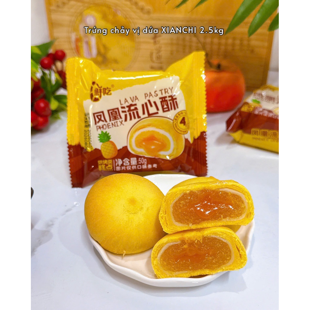 (Combo 2 cái) Bánh pía trứng muối tan chảy Liuxiu,sầu riêng,khoai môn,phomai