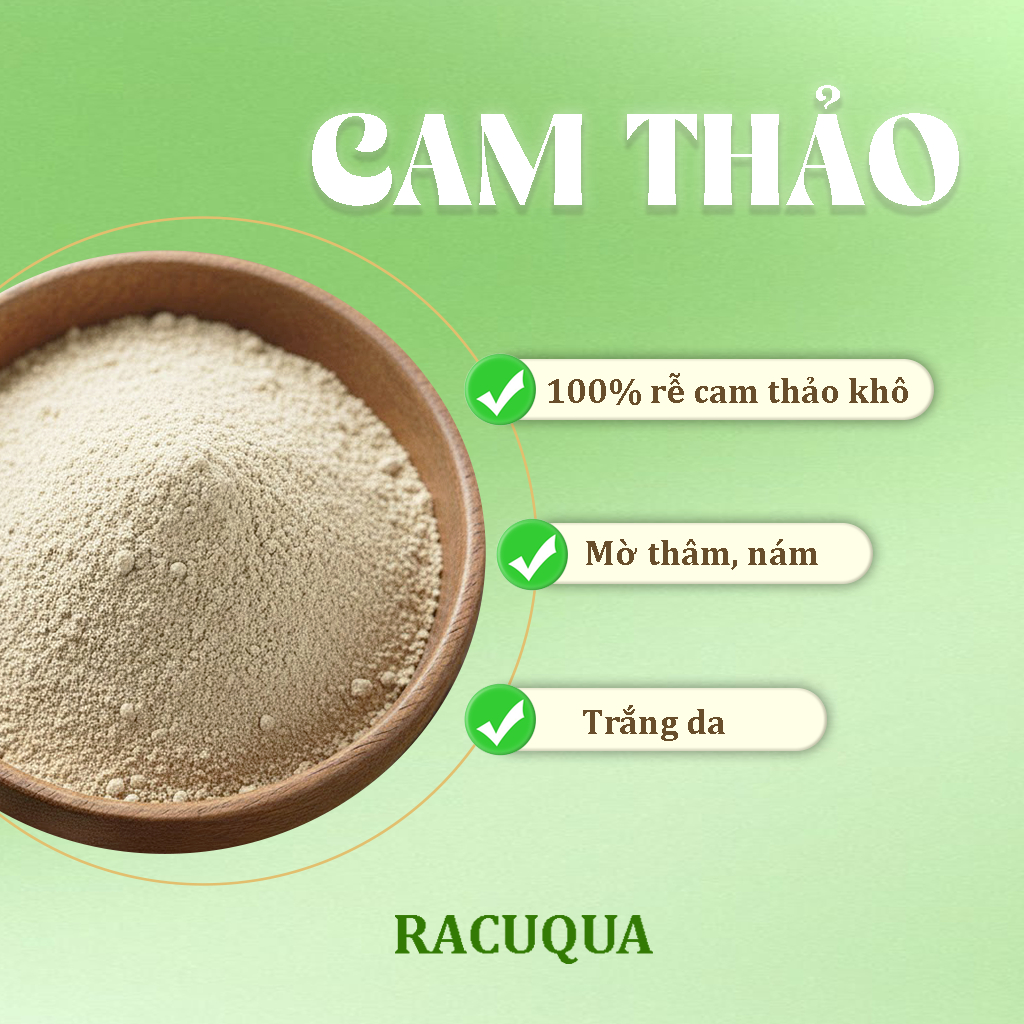 Bột Cam Thảo Đắp Mặt Làm Đẹp RACUQUA 75g