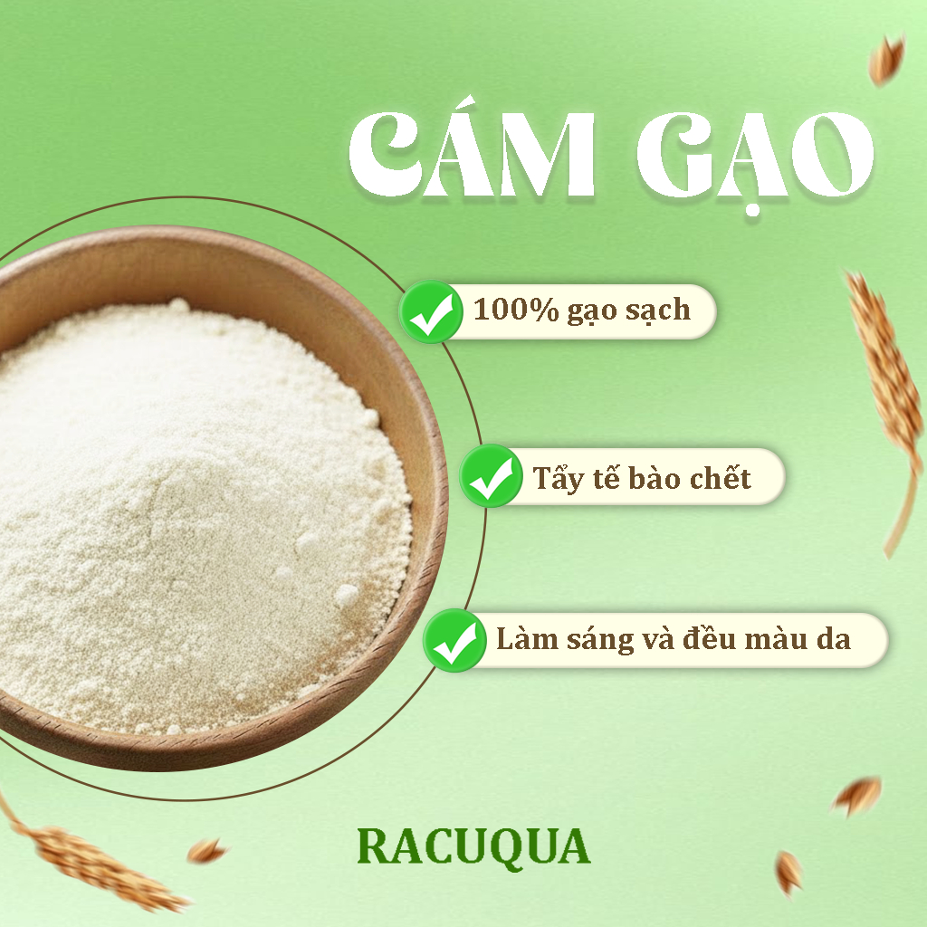 Bột Cám Gạo Đắp Mặt Làm Đẹp RACUQUA 75g Tiện Lợi