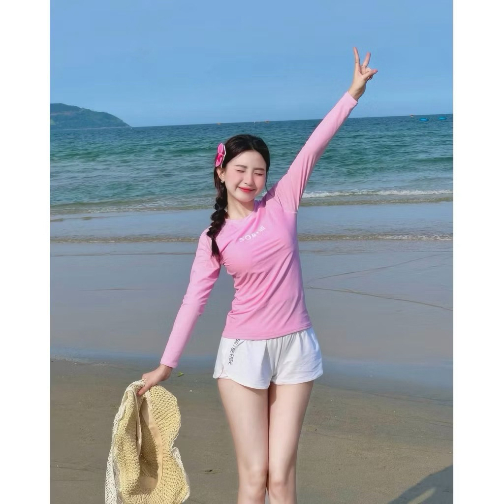 Bikini  DTD- áo tắm hai mảnh dài tay kín đáo k logo .