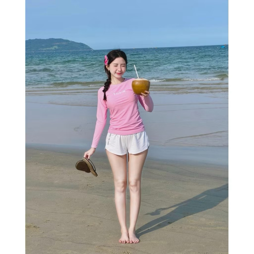 Bikini  DTD- áo tắm hai mảnh dài tay kín đáo k logo .