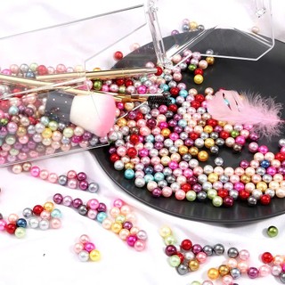 Hạt nhựa tròn giả ngoc trai nhiều màu – Hạt xâu vòng, làm vòng tay, trang trí thiệp, handmade decor – QNshop