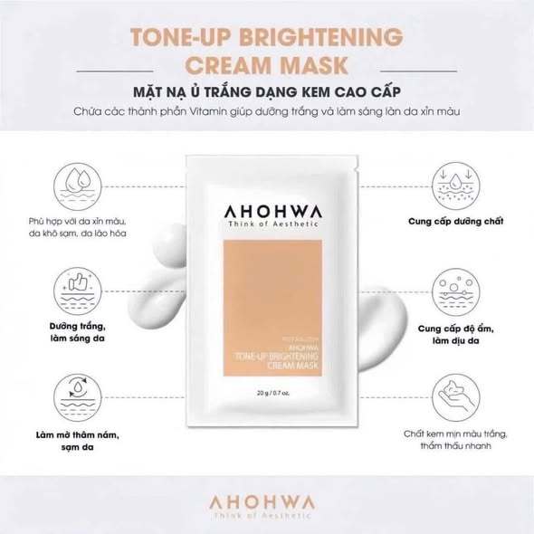 Kem Ủ Trắng Ahohwa First Solution Dưỡng Da Trắng Sáng Tự Nhiên, Giảm Thâm Nám - Dung Tích Đa Dạng