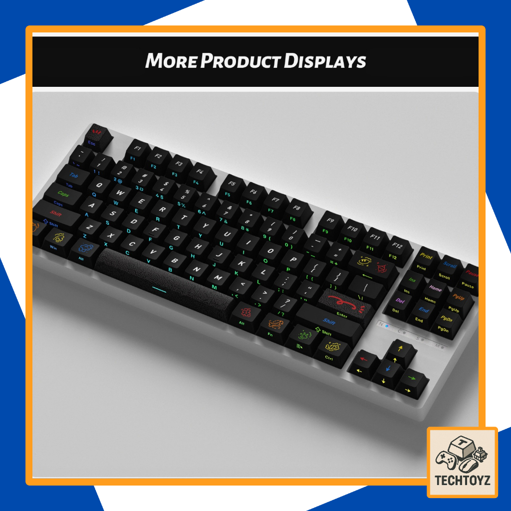 [ Xuyên Led ] Bộ Keycaps Graffiti - PBT Double Shot, DyeSub - Cherry Profile | BigBuy360 - bigbuy360.vn