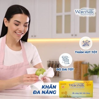Giấy Vệ Sinh Watersilk 36m KHÔNG LÕI, 10 Cuộn Tan Nhanh Trong Nước (Tặng Gói Giấy Đa Năng)