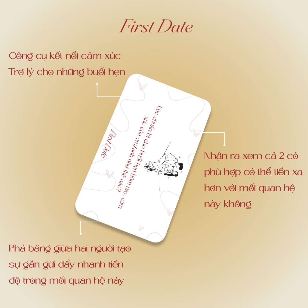 Bài tình yêu First Date Bộ bài cặp đôi tìm hiểu trong buổi hẹn hò đầu từ rung động đầu đến thấu hiểu