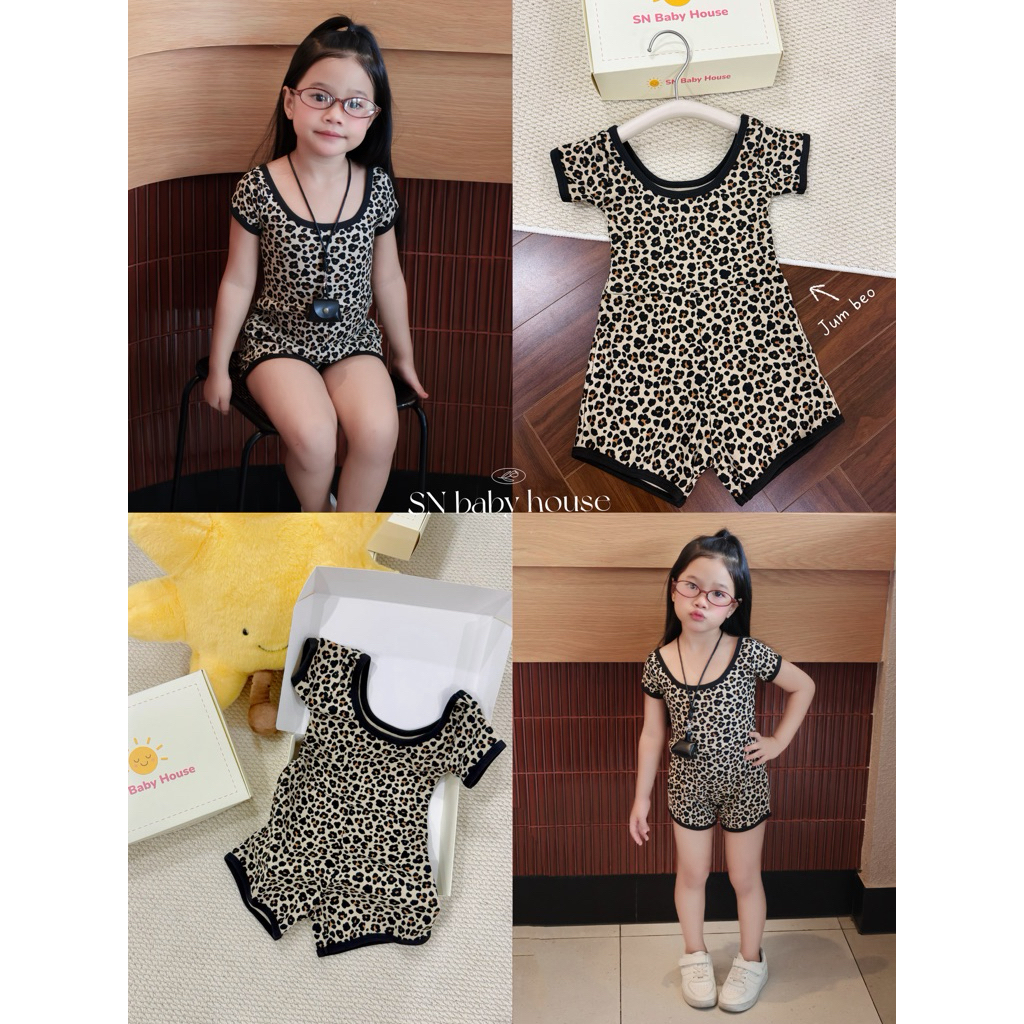 jum cho bé , hoa tiết beo dễ thương (sunny baby house)