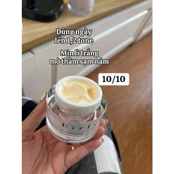 Bộ Kem Dưỡng Trắng Da Eirlys Glutathione Mờ Nám Tàn Nhang Nâng Tone 50ml Ngày-Đêm ThyleeCosmetics