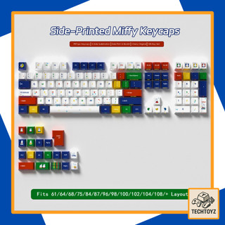 [ Xuyên Led ] In Miffy Side Backlight Keycap - PBT Double Shot, DyeSub - Cherry Profile