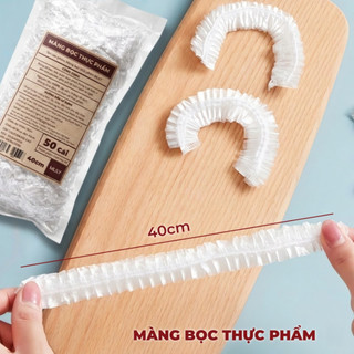MLILY Màng Bọc Thực Phẩm PE Có Chun Co Giãn Siêu Dai - Túi Bọc Đồ Ăn An Toàn, Chịu Lạnh Nhiệt,50 Cái