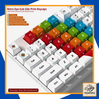 [ Xuyên Led ] Retro Vintage Keycap - PBT Double Shot, DyeSub - Cherry Profile