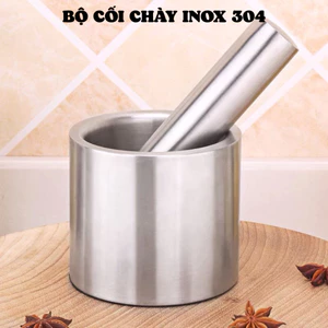 BỘ CỐI CHÀY INOX 304(10cm)CAO CẤP – GIÃ NHUYỄN MỌI GIA VỊ, KHÔNG LO ẨM MỐC