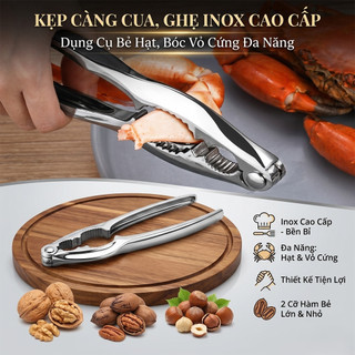 Dụng Cụ Kẹp Càng Cua, Kẹp Càng Ghẹ, Kẹp Hạt Quả Khô Inox Cao Cấp - Trường An VN
