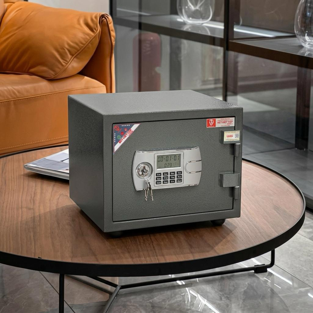 [HÀNG CHÍNH HÃNG] Két Điện Tử Việt Tiệp Chuẩn Phong Thủy KVT26 BLN Chống Cháy 40kg