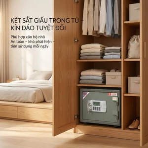 Két sắt Mini Việt Tiệp Khóa Điện Tử K25ĐT Chống Cháy 40Kg - Chính Hãng Công Ty Két Sắt Việt Tiệp Miễn Phí Ship