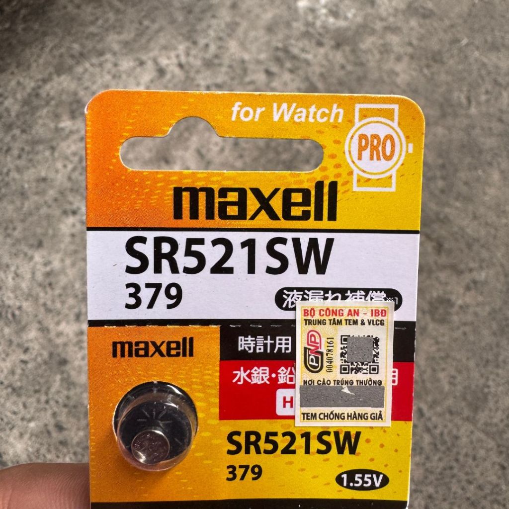 Pin Đồng Hồ Maxell SR521 379 LR521 1.55V Chính Hãng JAPAN  – Pin Nút Áo Bền, Ổn Định