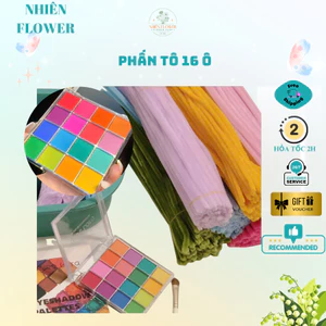 Phấn Tố Hoa Kẽm Nhung, Phấn Mắt Hộp 16 ô Loại Tốt Dùng Tô Hoa Kẽm Nhung, Đồ Handmade, Đánh Mắt