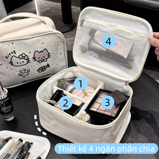 [Tặng kèm]Túi Đựng Mỹ Phẩm Cầm Tay Dung Tích Lớn Đi Du Lịch Di Động Dễ Thương Hoạt Hình Chống Thấm Nước
