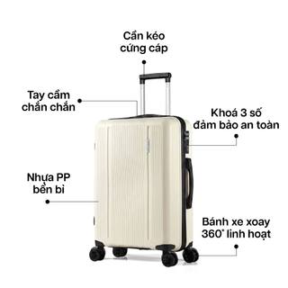 [🌟COMBO ĐỘC QUYỀN] Combo 2 Vali Kéo MIAvn Larita ORIX Size 20/24 Inch - Nhựa PP Siêu Bền, Hạn Chế Bể Vỡ, Khoá Số