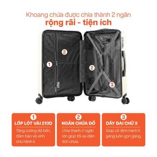 [🌟TOP DEAL] Vali Kéo MIAvn Larita ORIX Size 20/24 Inch - Nhựa PP Siêu Bền, Hạn Chế Bể Vỡ, Khoá Số, Bánh Xe Đôi