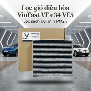 Lọc Gió Điều Hòa Vinfast VFe34 VF5 Lọc Bụi Mịn Kích Thước 218x197x35mm Hàng Chuẩn Form Zin