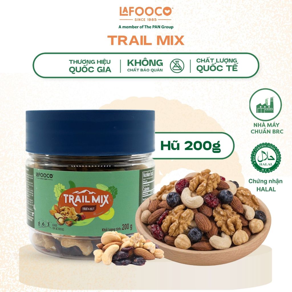 Trail mix LAFOOCO 200g Hạt hỗn hợp và quả mọng