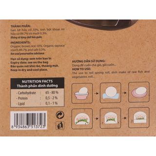 Bánh Tráng Gạo Lứt Hữu Cơ Bích Chi -  (F22-200gr/hộp) Thùng 20 Hộp