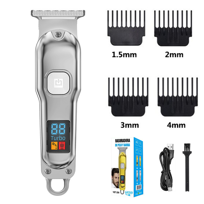 Máy cắt tóc chuyên nghiệp | Màn hình hiển thị pin | Sạc Type-C | Dùng cho gia đình và tiệm tóc | Hỗ trợ bán buôn