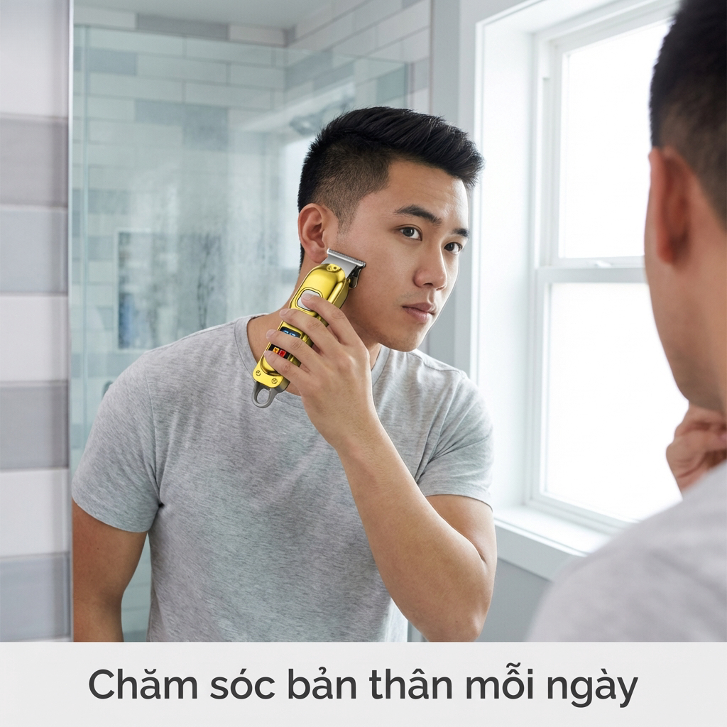 Máy cắt tóc chuyên nghiệp | Màn hình hiển thị pin | Sạc Type-C | Dùng cho gia đình và tiệm tóc | Hỗ trợ bán buôn