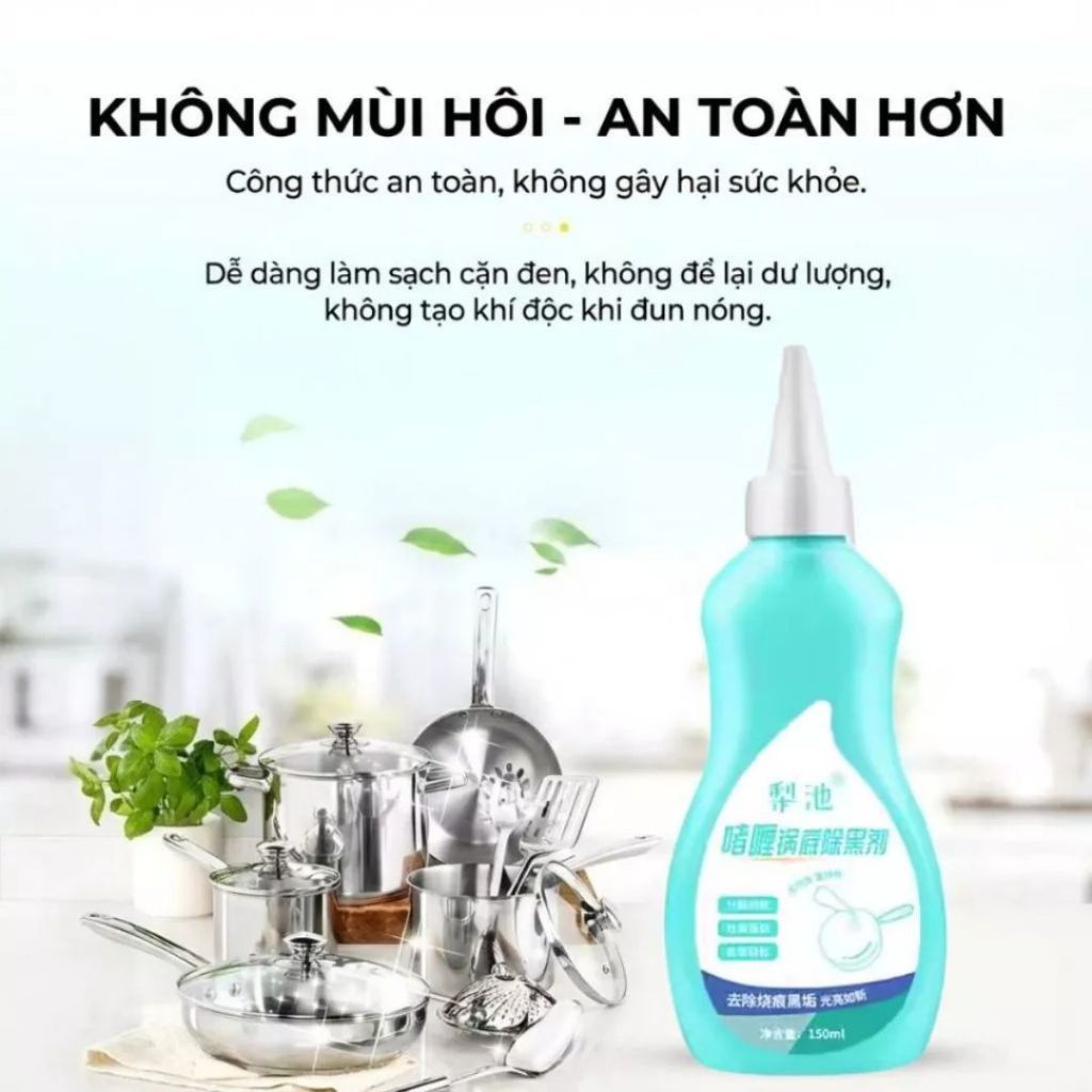 Dung Dịch Vệ Sinh Xoong Nồi ALO HOME Gel Làm Sạch Vết Bám Bếp Chai 150ml