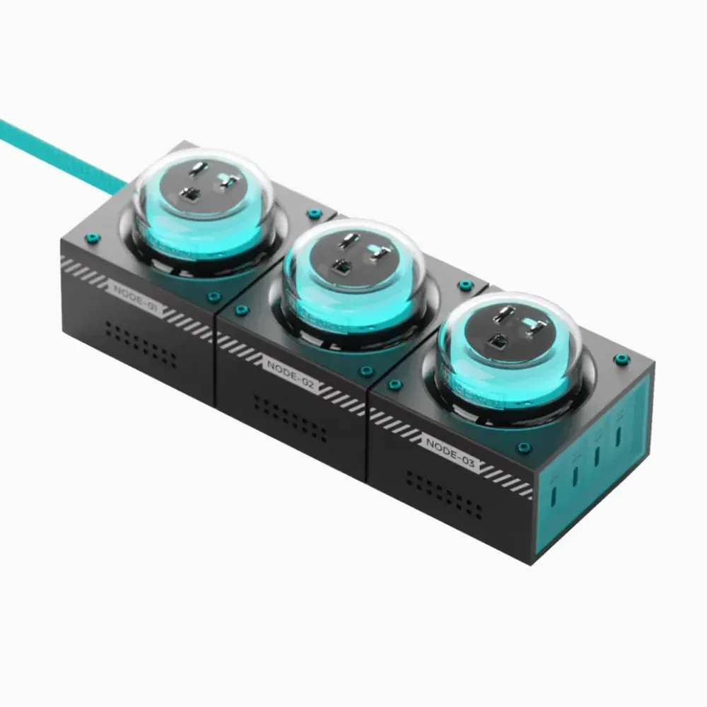 Trạm Sạc Genki Moonbase GaN 240W – Hub 7in1 x 4 USB-C x 3 Ổ Điện AC | 3 Cổng Cắm An Toàn