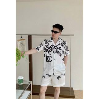 (Có Sẵn) Đồ Bộ, Đồ Đôi Trắng Cộc Đùi Hoạ Tiết Chữ D.C Mặc Nhà, Mặc Ngủ Thoải Mái, Sang Trọng-Hàng QCCC
