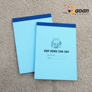 Hợp đồng CHO VAY khổ a5 (15x20cm) / GIẤY VAY TIỀN KHỔ A5 - 50 bộ/, 2 LIÊN/ 50 bộ ++++