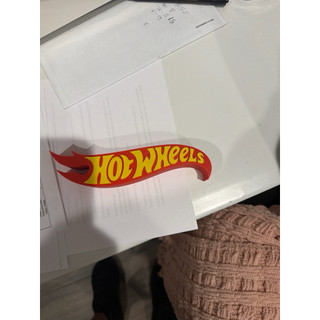 Logo Hot Wheels Trang Trí 3D Cao Cấp 18x5cm | Phụ Kiện Decor Kệ Trưng Bày Xe Mô Hình Độc Đáo