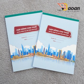 Hợp đồng thuê nhà/ phòng trọ/ mặt bằng khổ A4 - 2 liên - 50 bộ/ cuốn+++++