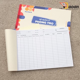 Hóa đơn phòng trọ A6 (10x15cm) loại 2 liên, 100 tờ/quyển + Quản lý phòng trọ 50 tờ