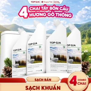 Nước Tẩy Rửa Bồn Cầu TOPGIA Hương Gỗ Thông, Tẩy Sạch Không Cần Chà, Bảo Vệ Men Sứ