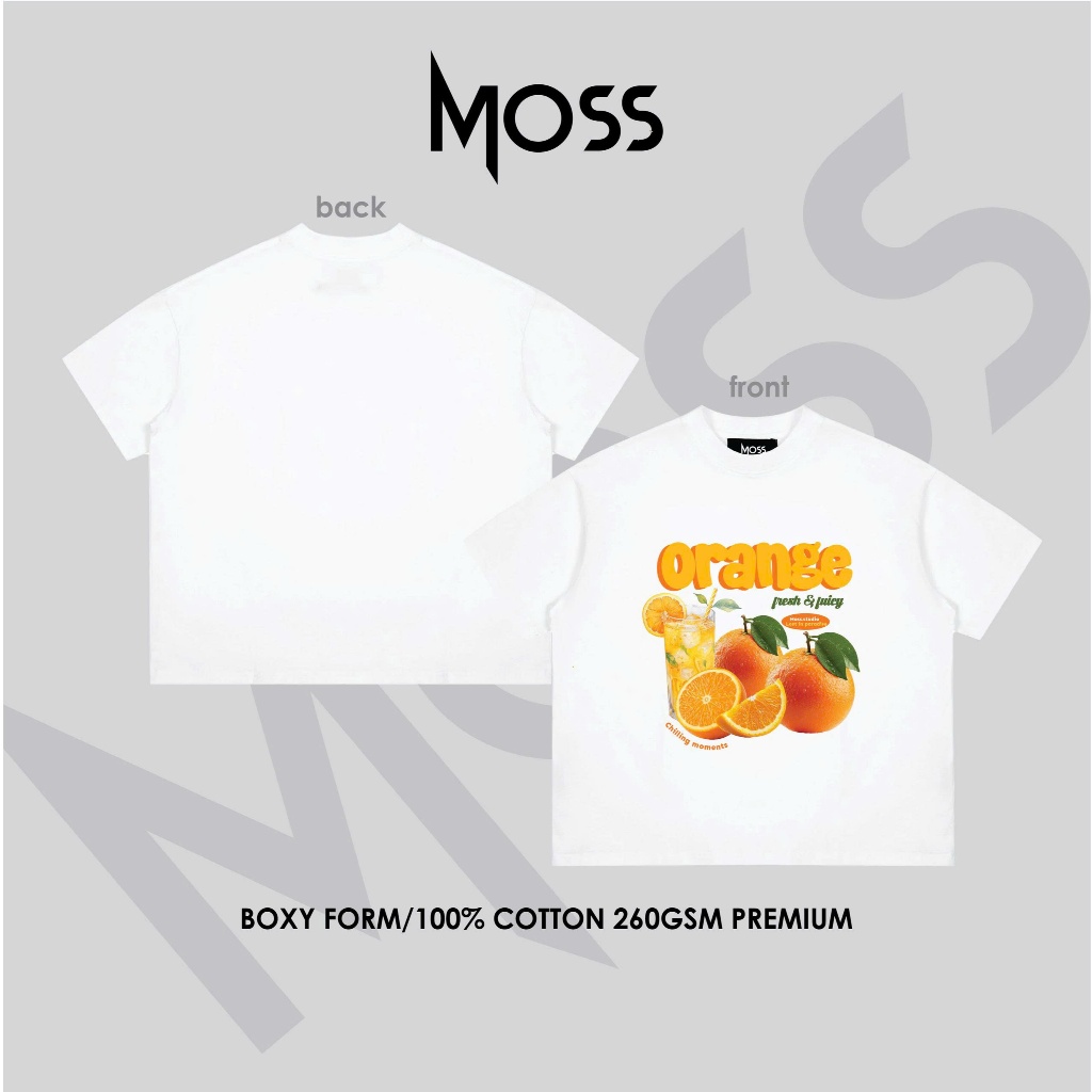 ( DEAL MỞ BÁN )MOSS.STU "BST FRESH & JUICY" ÁO THUN BOXY TRÁI CÂY MÙA HÈ - ÁO THUN BOXY ĐI BIỂN   -  COTTON 100% 260GSM