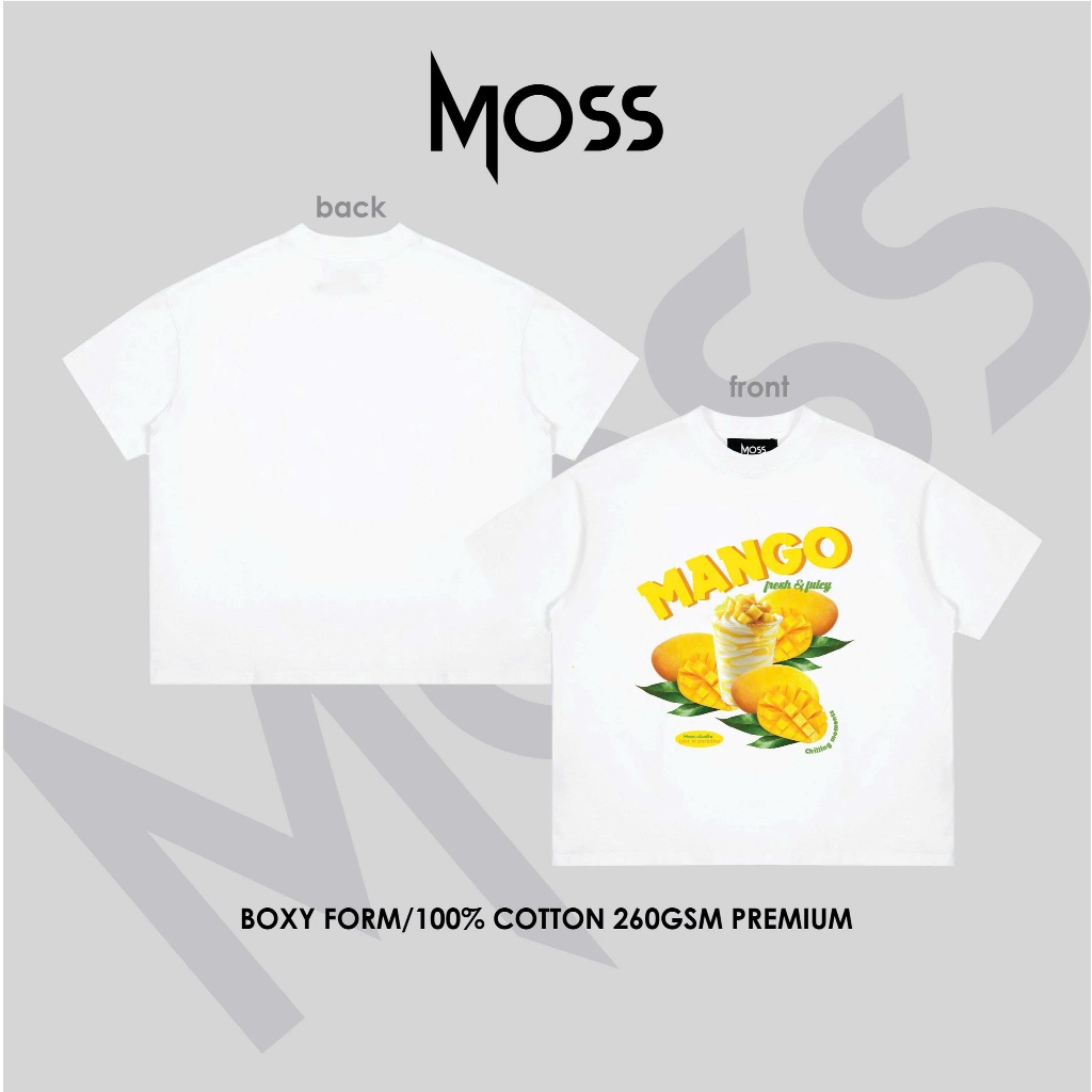 ( DEAL MỞ BÁN )MOSS.STU "BST FRESH & JUICY" ÁO THUN BOXY TRÁI CÂY MÙA HÈ - ÁO THUN BOXY ĐI BIỂN   -  COTTON 100% 260GSM