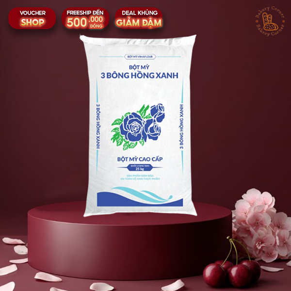 [TÚI CHIẾT LẺ 1KG – 5KG] Bột mỳ 3 bông hồng xanh đa dụng Vimaflour (bột mỳ số 11)