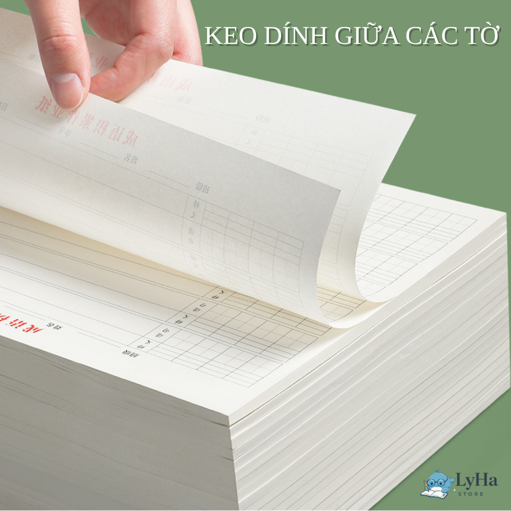 (50 tờ) Giấy Luyện Viết Tiếng Trung , Nhật , Hàn Tập Viết Câu Với Từ Vựng , Chuẩn Luyện Chữ HSK Cho Người Mới