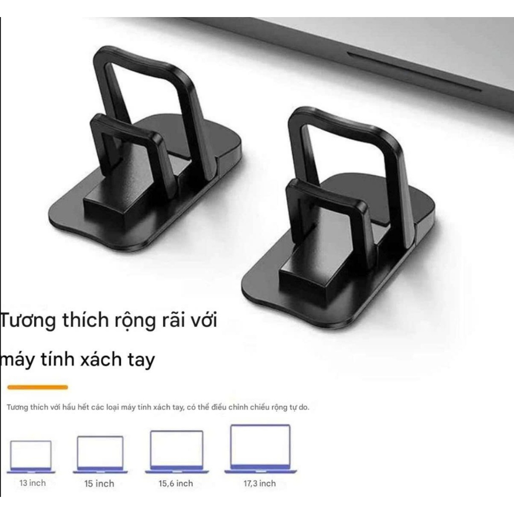 Set 2 Chân Đế Laptop Mini Gập Gọn Điều Chỉnh 2 Góc – Đế Kê Tản Nhiệt Nâng Máy Tính Bàn Phím Tiện Lợi