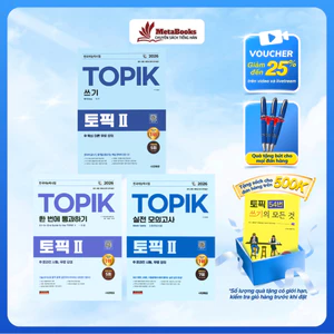 Combo Luyện Thi TOPIK 2 – Đậu Ngay Lần Thi Đầu - Bản Mới 2025 - MetaBooks Store