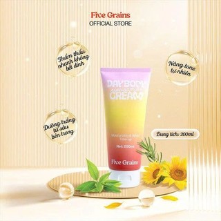 Kem dưỡng body Cao cấp Five Grains dưỡng trắng da Niacinamide, Alpha-Arbutin ban đêm bản nâng cấp 500ML